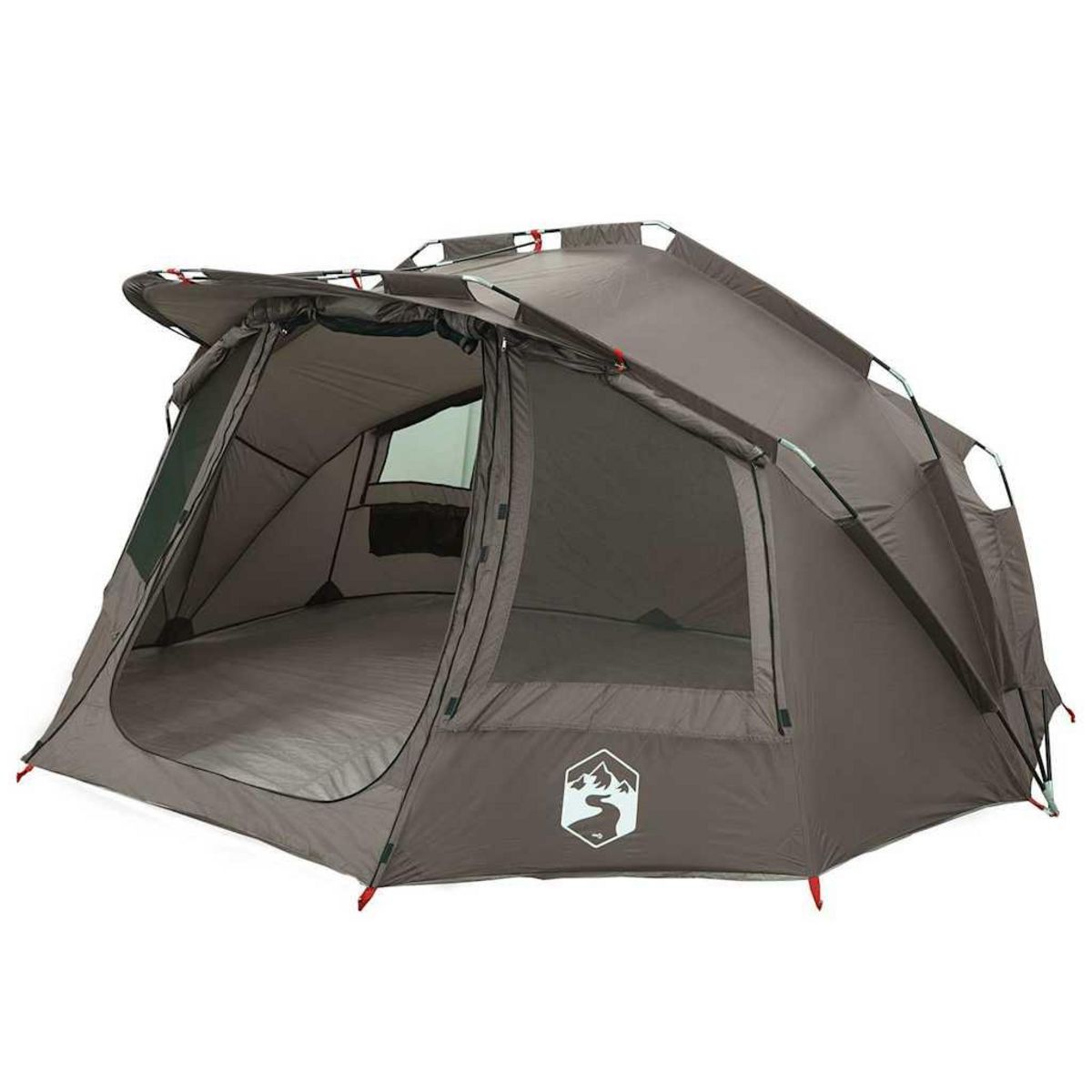 VIDAXL Tente de peche 5 personnes gris impermeable