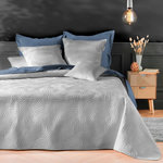 Douceur d'Intérieur Couvre-lit 2 personnes matelassé 220x240 + 2 taies SOLANGE gris