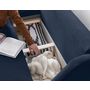 Voir la diapositive 3 : BEST MOBILIER Royal - canapé d'angle gauche - 4 places - convertible avec coffre - en velours
