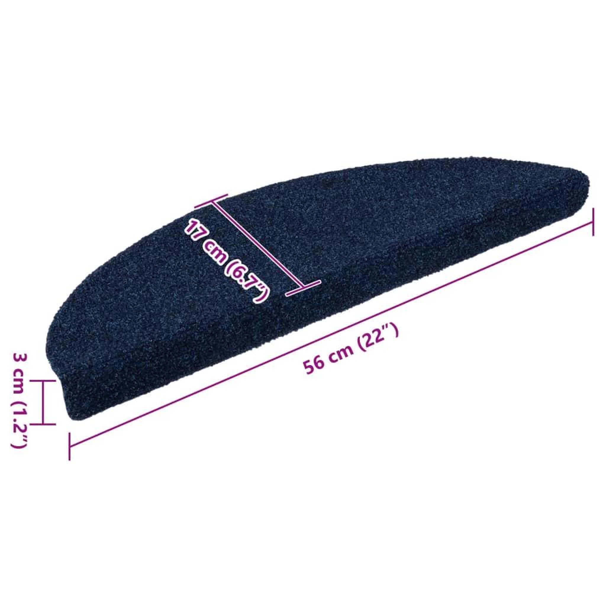 Voir la diapositive 6 : VIDAXL Tapis autoadhesifs 5 pcs Bleu marine 56x17x3 cm Aiguillete