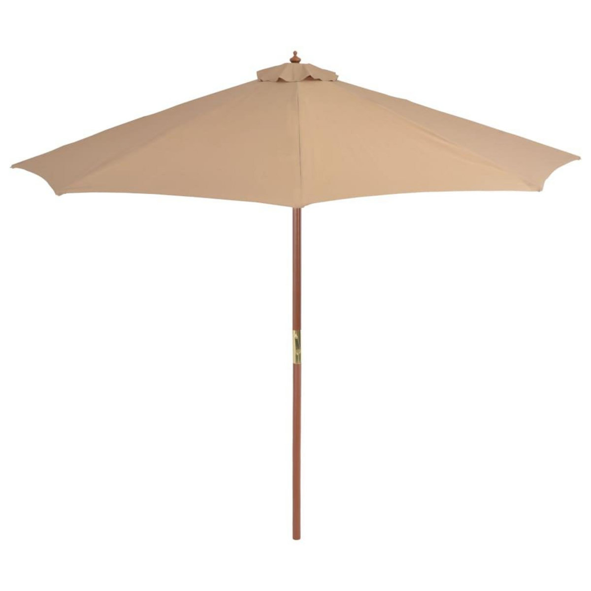 VIDAXL Parasol d'exterieur avec mat en bois 300 cm taupe
