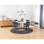 LISA DESIGN Manilla - lot de 2 chaises - en tissu microfibre - pieds en métal. Coloris disponibles : Gris, Beige