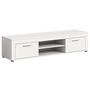 Voir la diapositive 1 : BEST MOBILIER Stafford - meuble tv - blanc - 2 portes et 2 niches - 160 cm