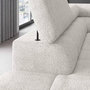 Voir la diapositive 5 : BEST MOBILIER Elisa - canapé d'angle gauche 5 places convertible avec coffre et têtières réglables en tissu bouclette