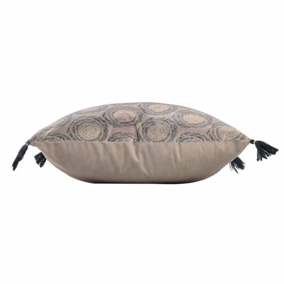 Paris Prix Coussin Déco à Pompons  Onyxia  45x45cm Naturel