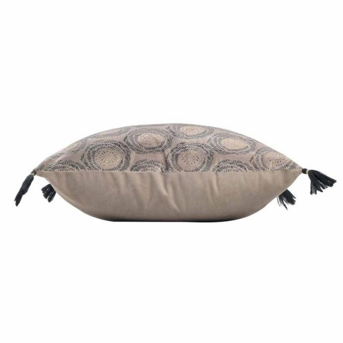 Paris Prix Coussin Déco à Pompons  Onyxia  45x45cm Naturel