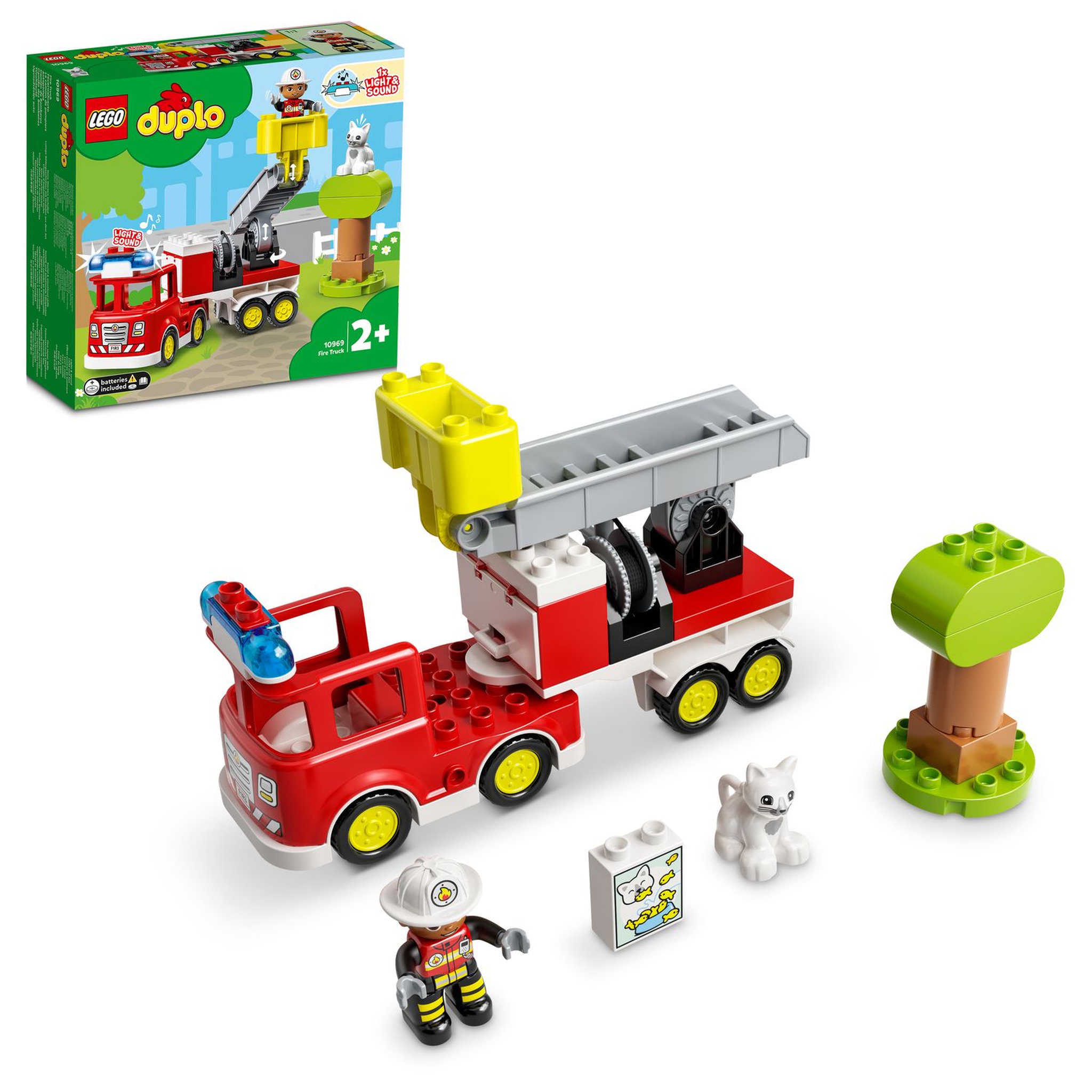 Voir la diapositive 2 : LEGO DUPLO Town 10969 - Le Camion de Pompiers, Jouet Enfants 2 Ans, avec Lumières et Sirène