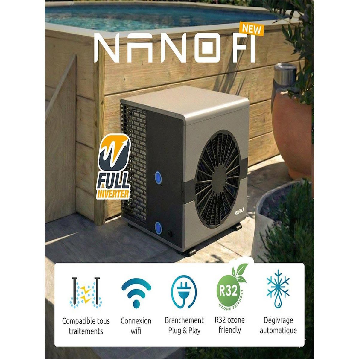 Poolex Pompe à chaleur 5,5 kW Nano New - Poolex