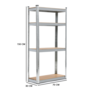 Voir la diapositive 6 : ID MARKET Lot de 3 étagères modulables charges lourdes 12 plateaux H. 150 CM