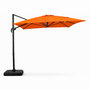 Voir la diapositive 1 : CONCEPT USINE Parasol rectangulaire 3x4m déporté rotatif orange en aluminium CESARE