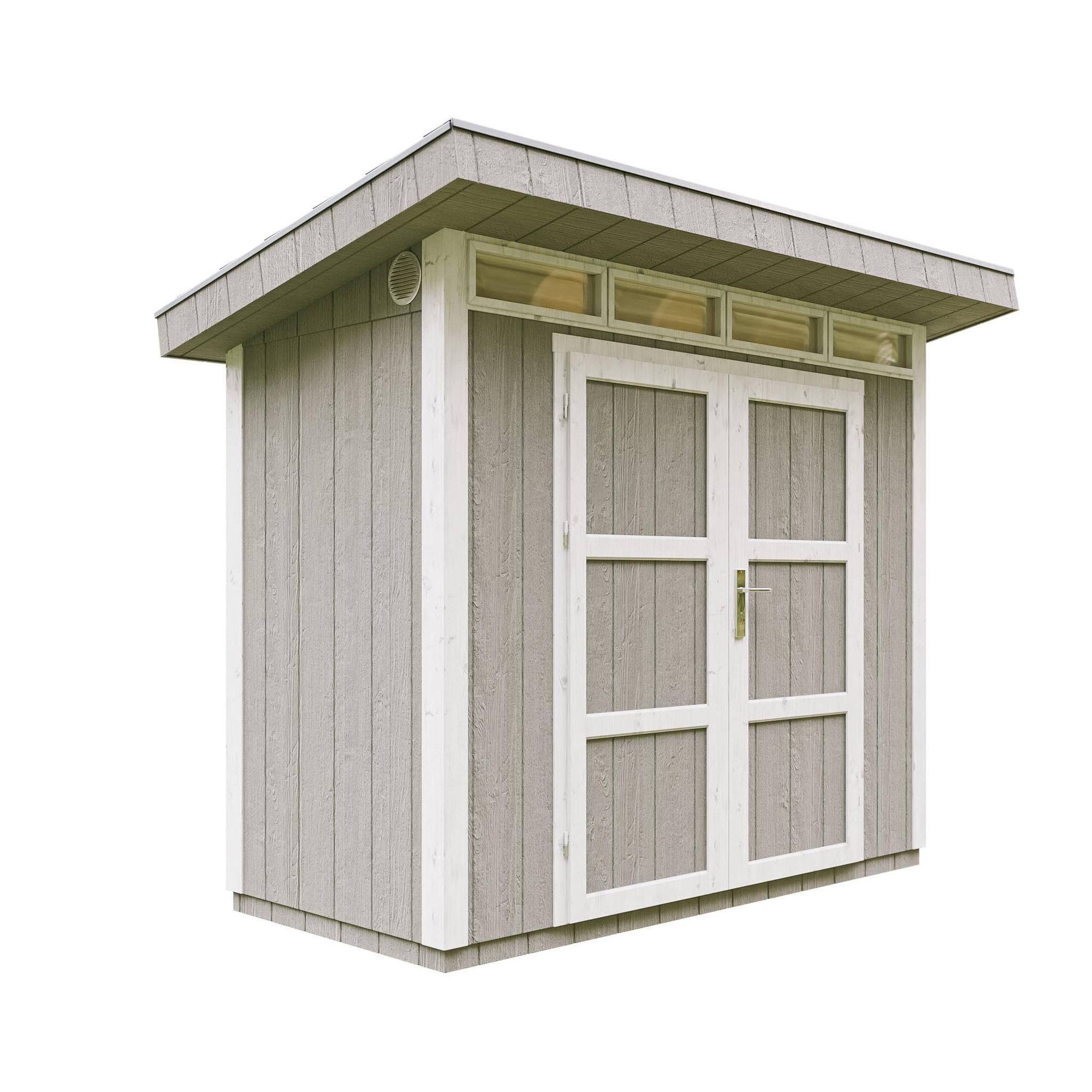 Voir la diapositive 1 : TIMBELA Abri de Jardin Qualité Premium 3m²/L161xL294xH239 cm avec sol, bardeaux bitumineux M901A