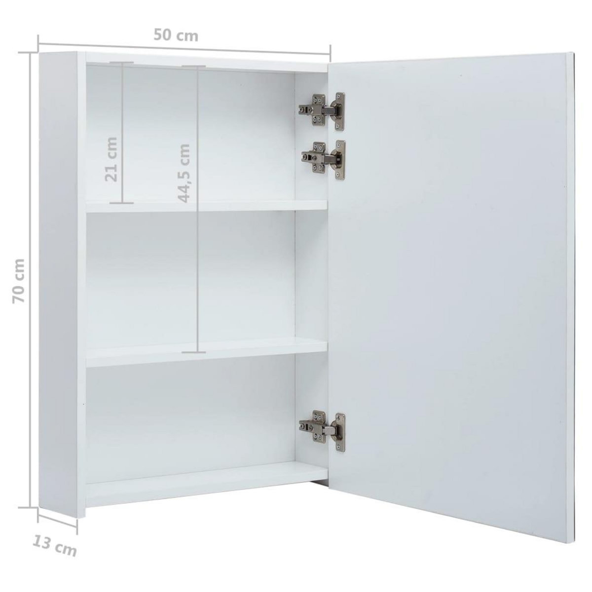 VIDAXL Armoire de salle de bain a miroir LED 50x13x70 cm