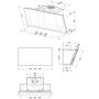 Voir la diapositive 6 : ROBLIN Hotte décorative inclinée 80cm 580m3/h blanc - 5630306