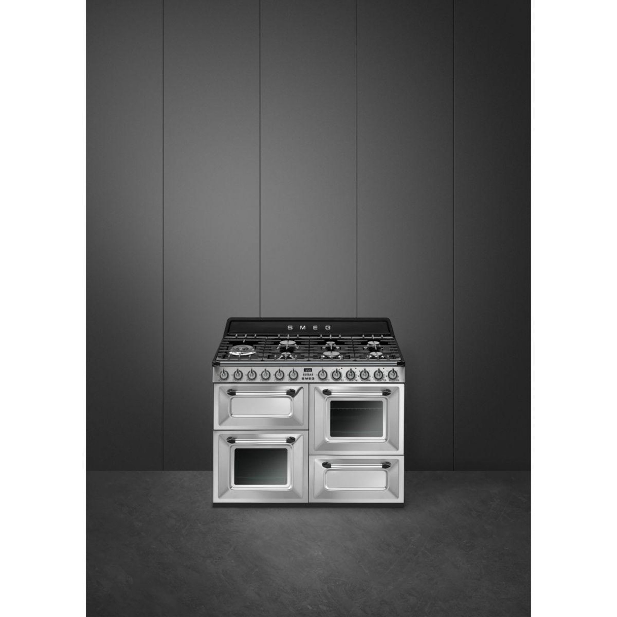 Voir la diapositive 2 : SMEG Piano de cuisson gaz TR4110X-1