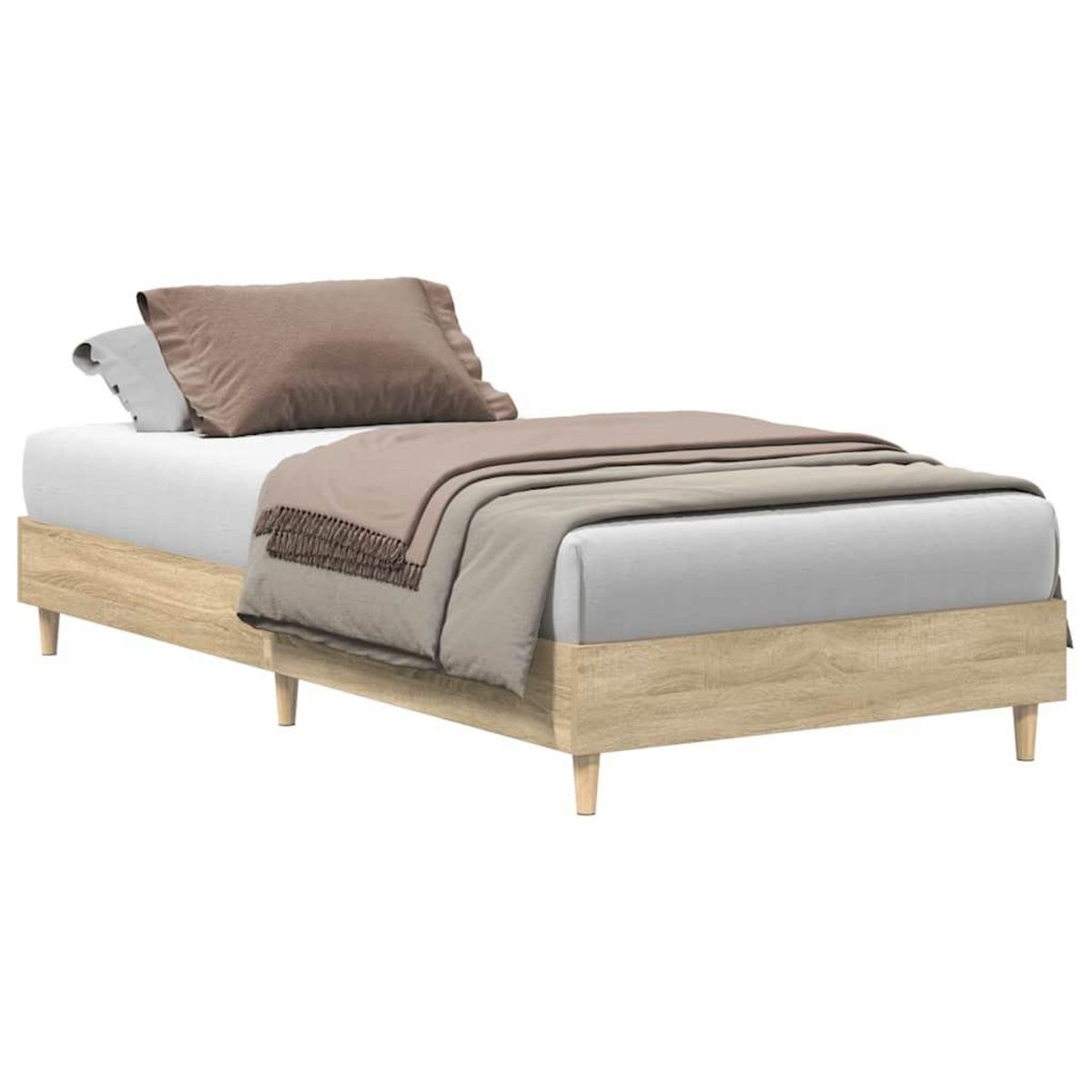VIDAXL Cadre de lit sans matelas chene sonoma 90x200 cm