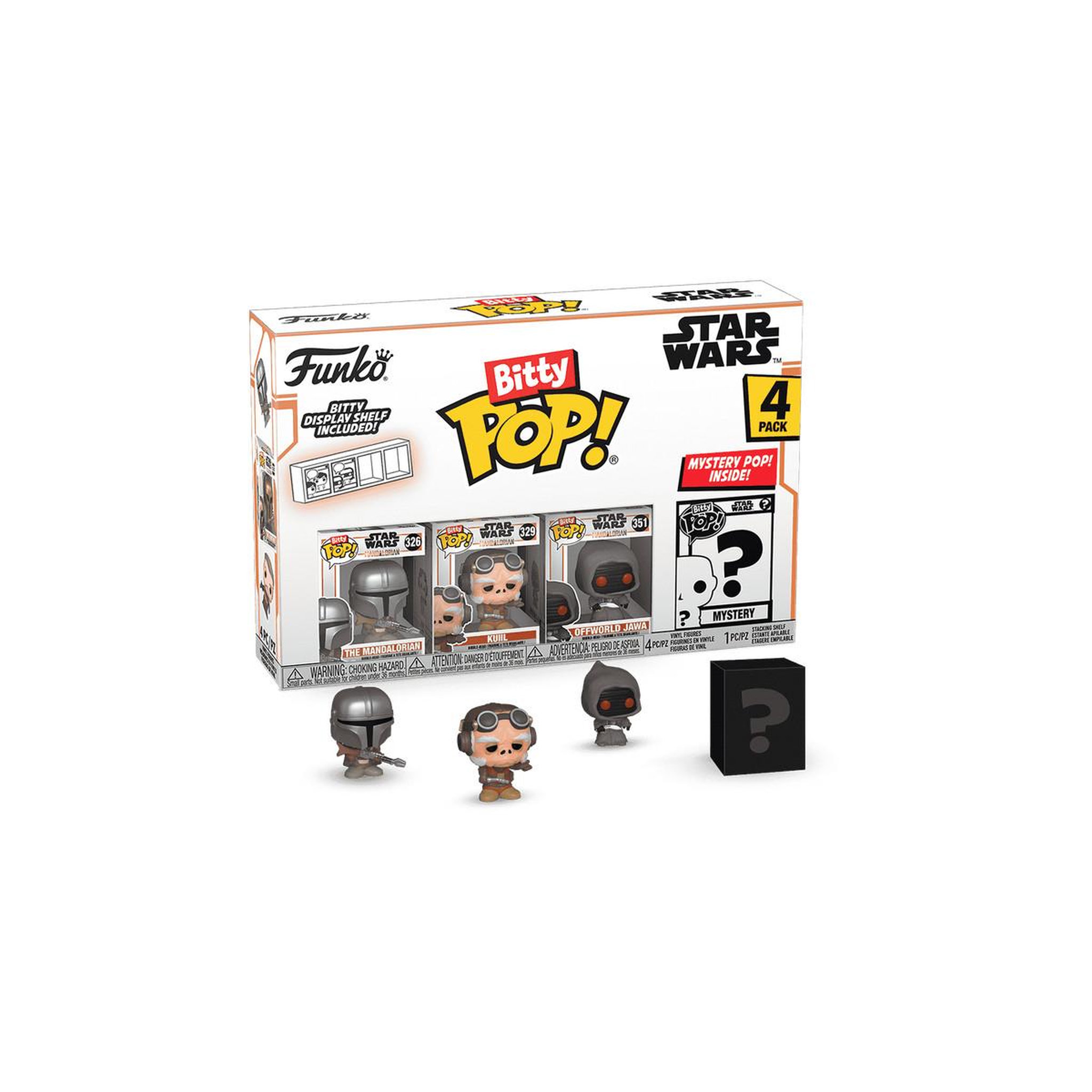 Voir la diapositive 2 : Funko Pack 4 Figurines Funko Bitty Pop Mandalorian