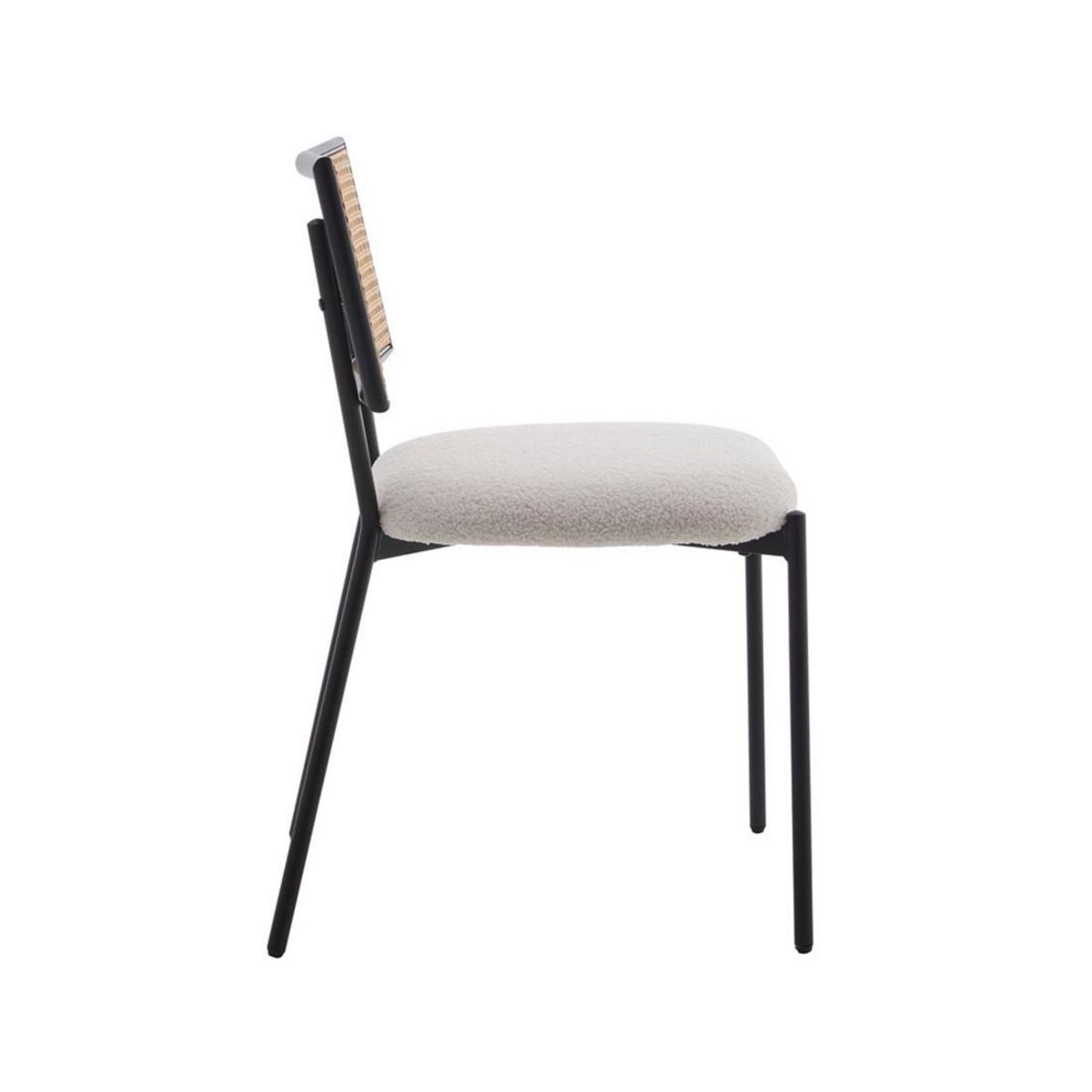 LISA DESIGN Luciano - lot de 2 chaises - en tissu bouclette