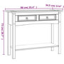 Voir la diapositive 6 : VIDAXL Table console Gamme  Pin mexicain Blanc 90x34,5x73 cm