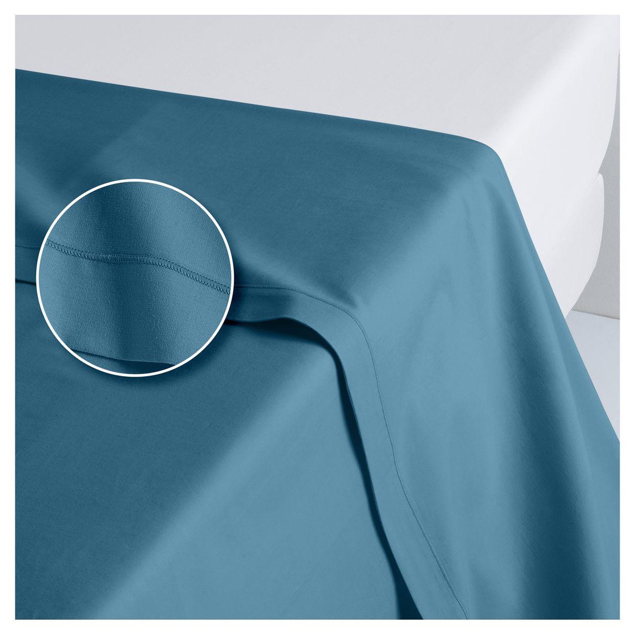 Voir la diapositive 1 : ACTUEL Drap plat uni en coton 57 fils - collection permanente