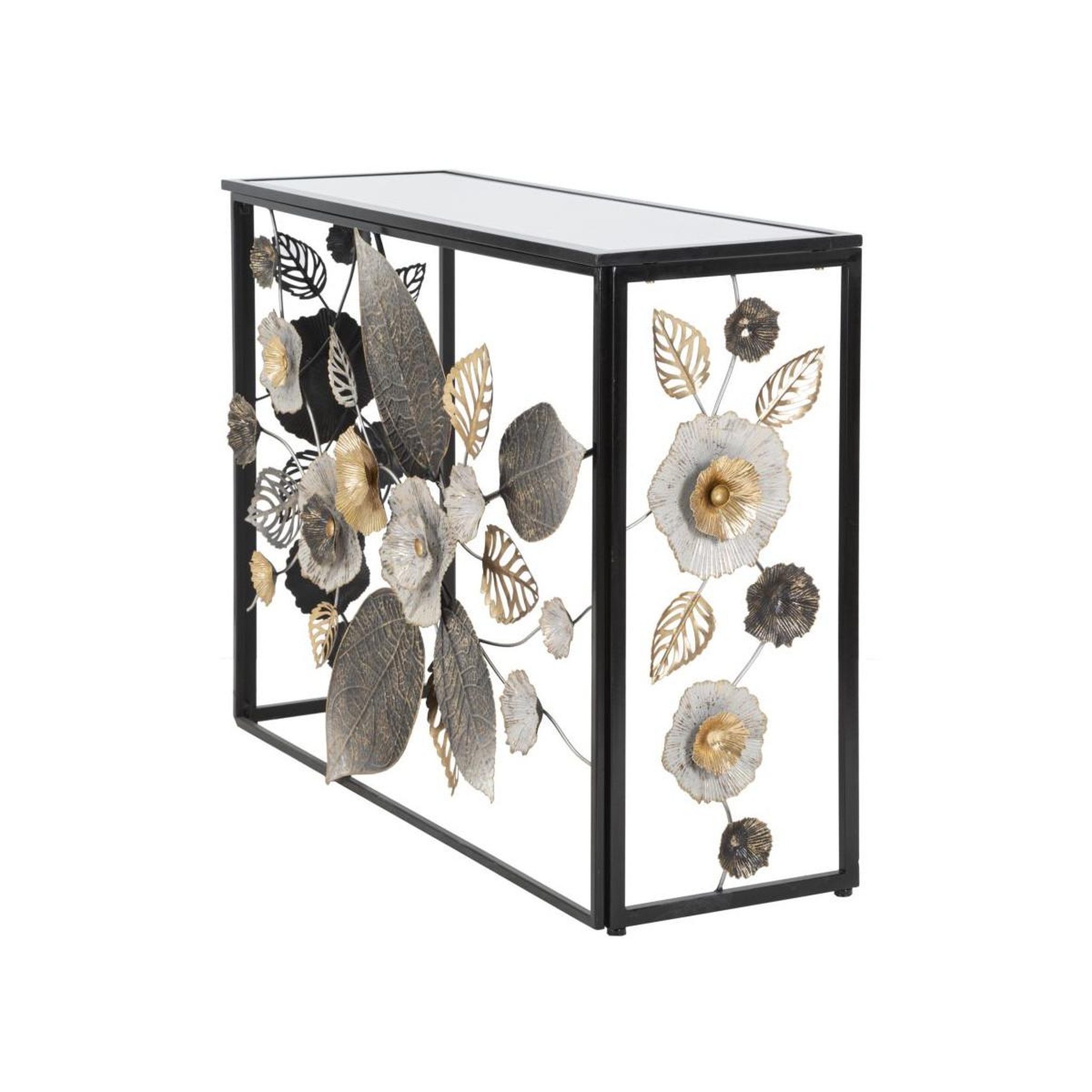 Voir la diapositive 2 : Paris Prix Console design en métal  flora  111cm multicolore