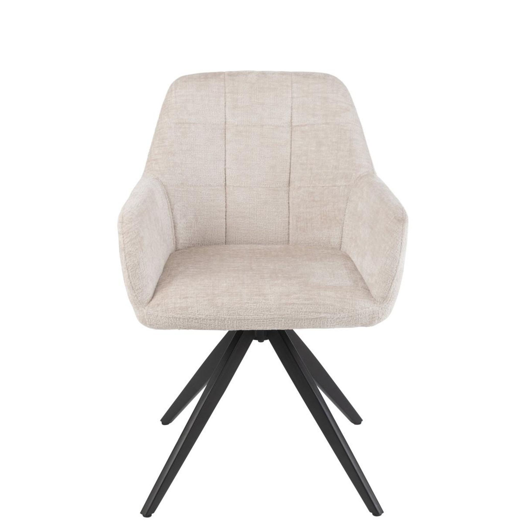 Voir la diapositive 2 : J-LINE Chaise design pivotante  louna  84cm écru