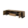 BEST MOBILIER Willow - meuble tv - bois et gris - 180 cm - style industriel -