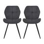 Voir la diapositive 3 : LISA DESIGN Manilla - lot de 2 chaises - en tissu microfibre - pieds en métal