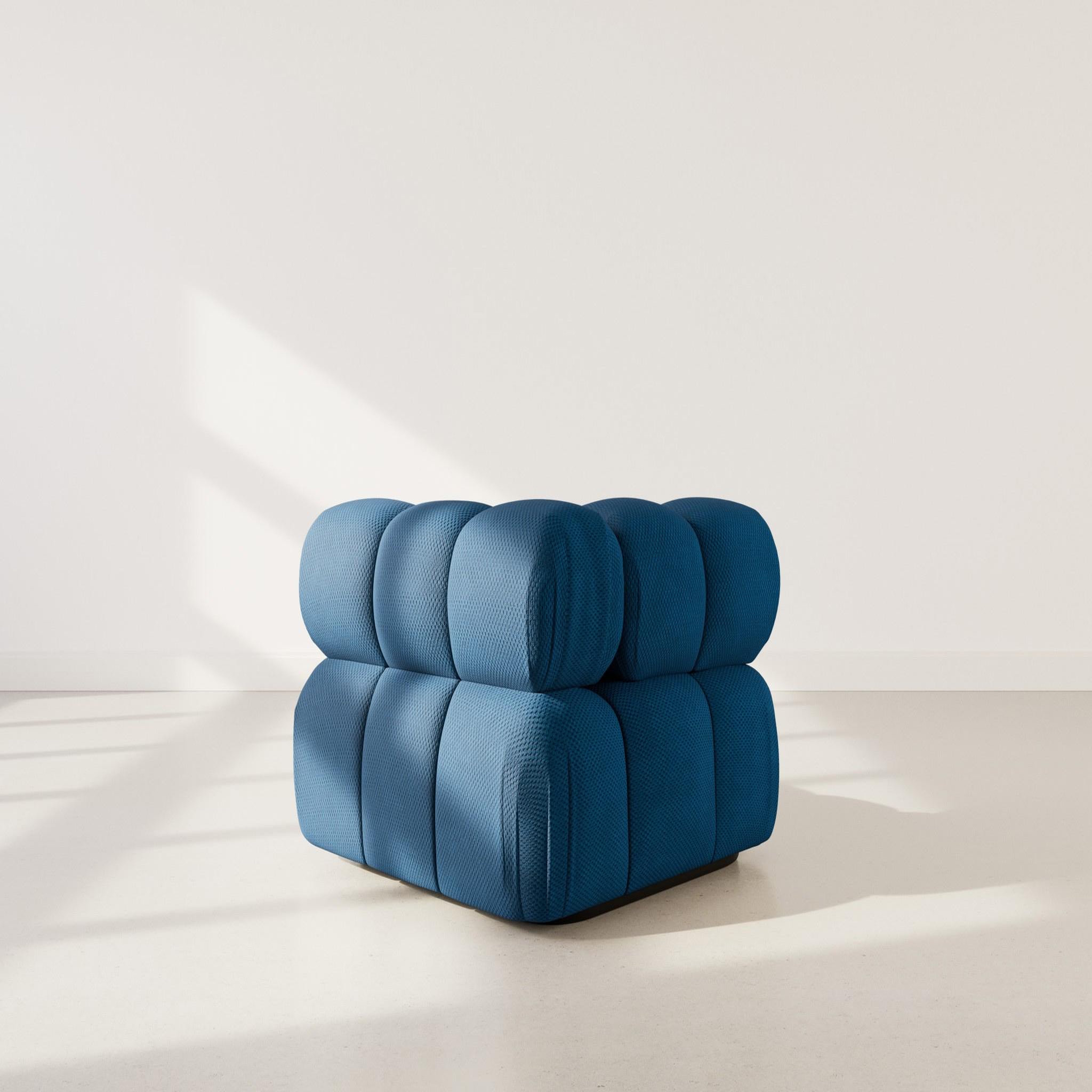 Voir la diapositive 5 : LISA DESIGN Ruby - module d'assise d'angle gauche en velours texturé