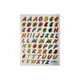  63 Autocollants - Alphabet Multicolore - Brillant - 1,8 cm