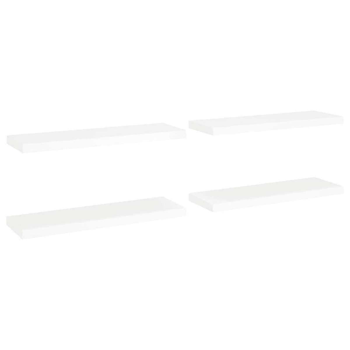 VIDAXL Etageres murales flottantes 4 pcs blanc 80x23,5x3,8 cm MDF