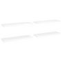 Voir la diapositive 2 : VIDAXL Etageres murales flottantes 4 pcs blanc 80x23,5x3,8 cm MDF