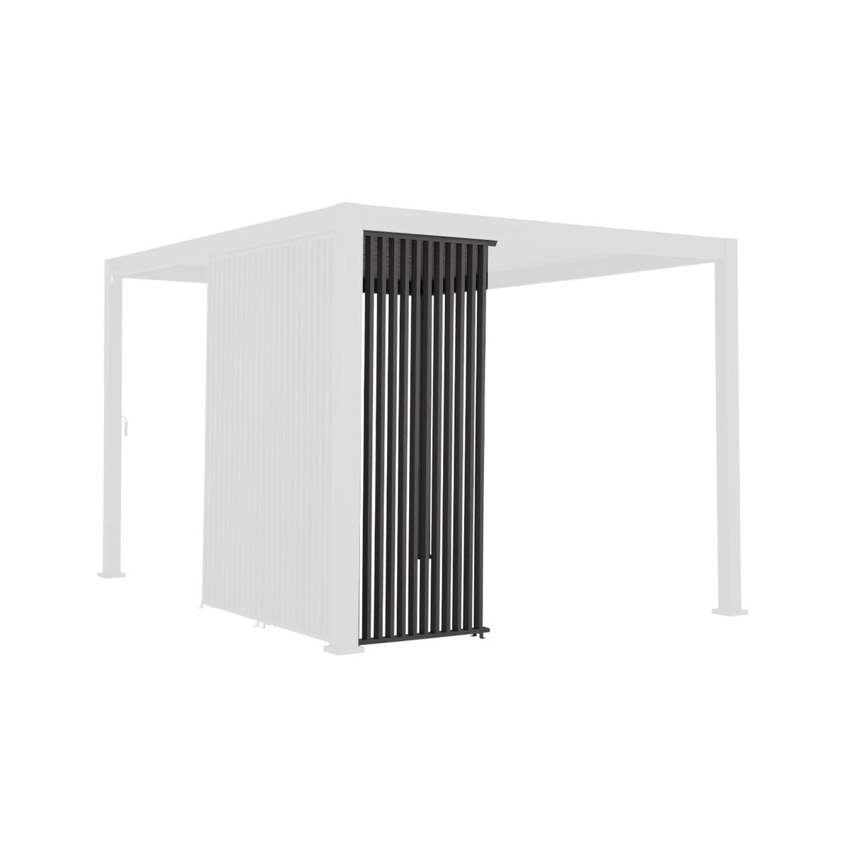 SWEEEK Triomphe persienne verticale pour pergola 3m. aluminium. panneau brise vue. anthracite