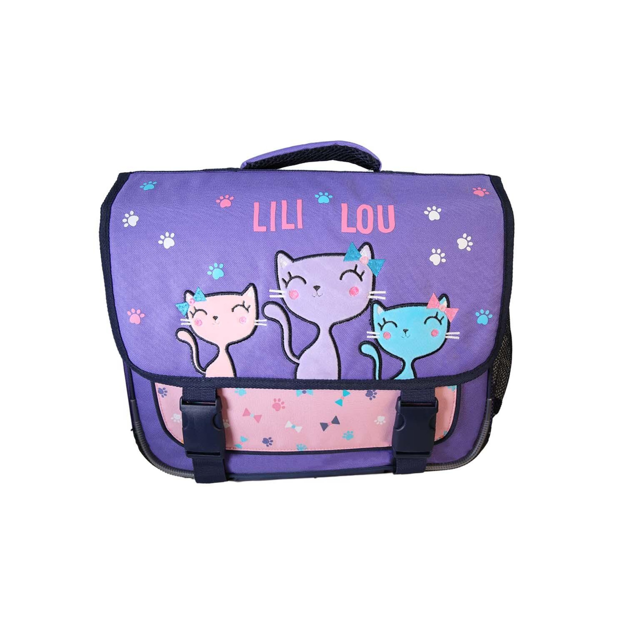 Bagtrotter Lili Lou - Cartable scolaire 38 cm - Violet - Fille - 2 Compartiments