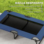 Voir la diapositive 5 : PAWHUT Transat pour animaux pliable - lit pour chien - lit à pieds pour chien dim. 107 x 61 x 20 cm - bleu