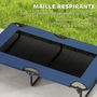 Voir la diapositive 5 : PAWHUT Transat pour animaux pliable - lit pour chien - lit à pieds pour chien dim. 107 x 61 x 20 cm - bleu