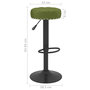 Voir la diapositive 6 : VIDAXL Tabourets de bar lot de 2 vert clair velours