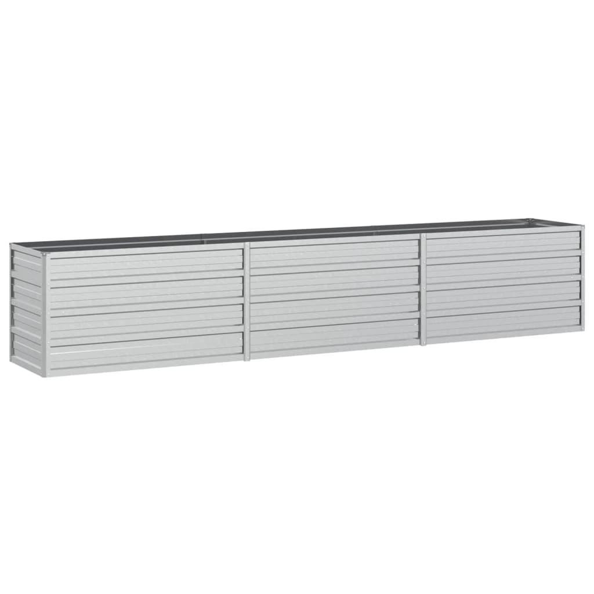 Voir la diapositive 2 : VIDAXL Lit sureleve de jardin 240x40x45 cm Acier galvanise Argente