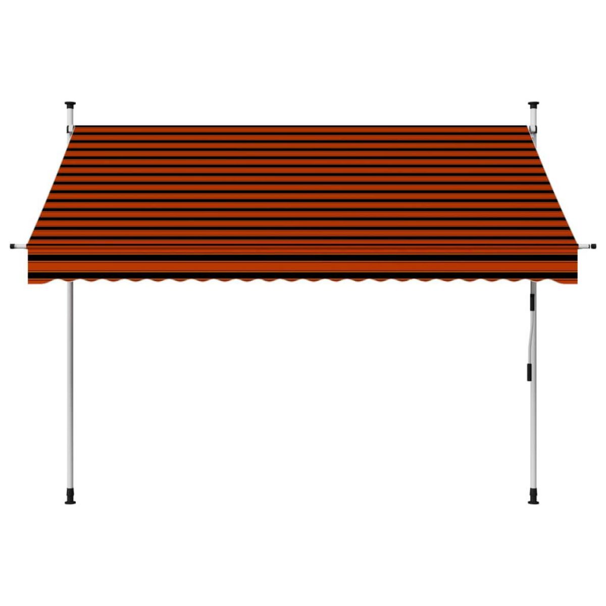 VIDAXL Auvent manuel retractable 250 cm Orange et marron