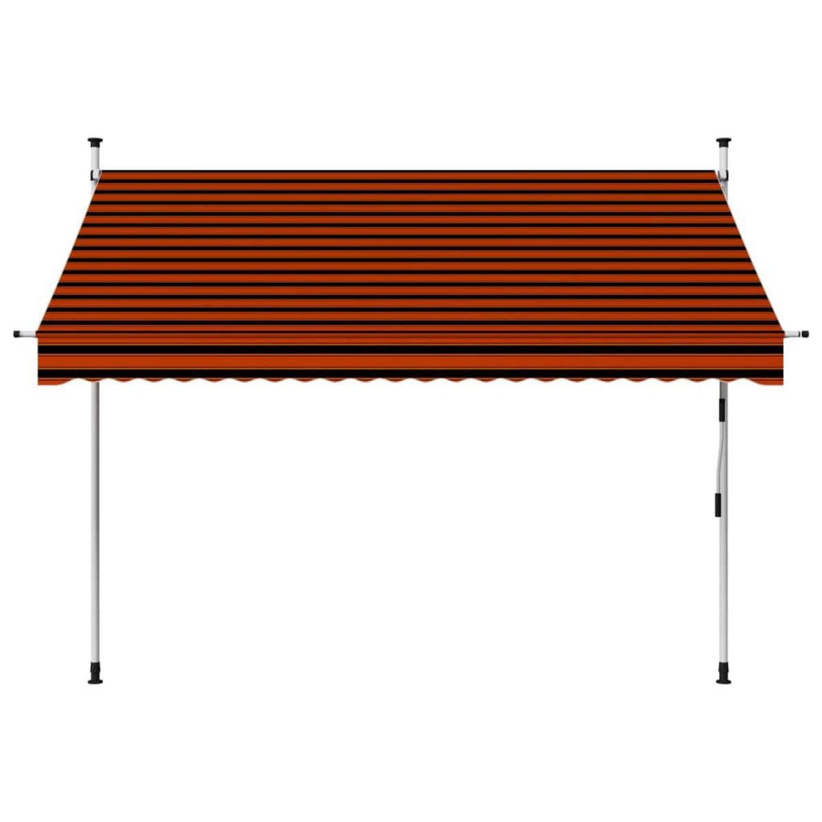 VIDAXL Auvent manuel retractable 250 cm Orange et marron