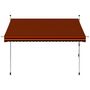 Voir la diapositive 2 : VIDAXL Auvent manuel retractable 250 cm Orange et marron