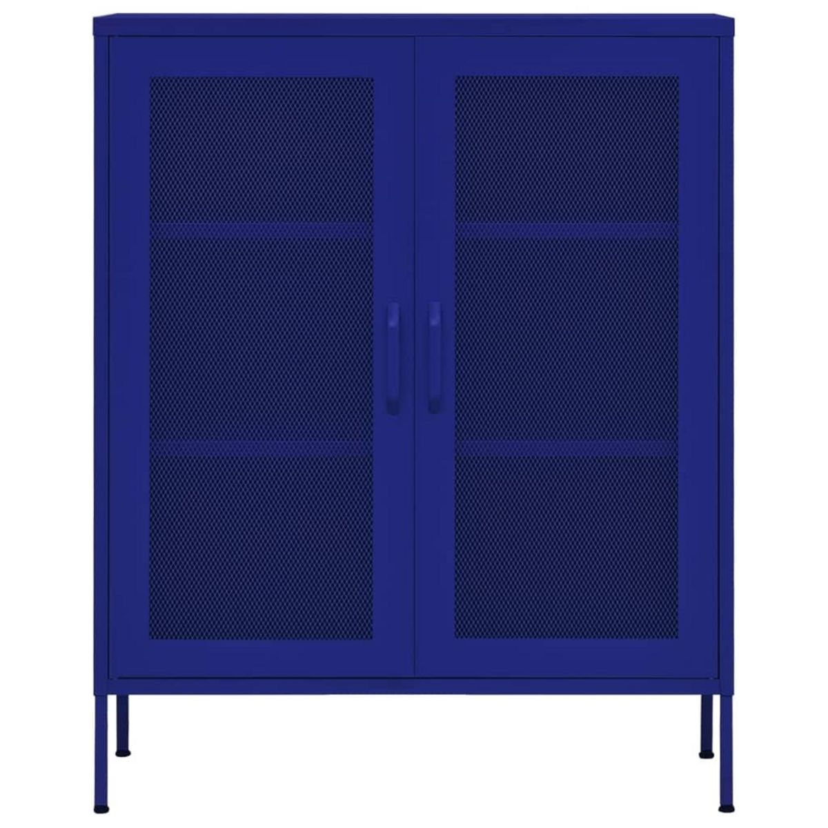 VIDAXL Armoire de rangement Bleu marine 80x35x101,5 cm Acier