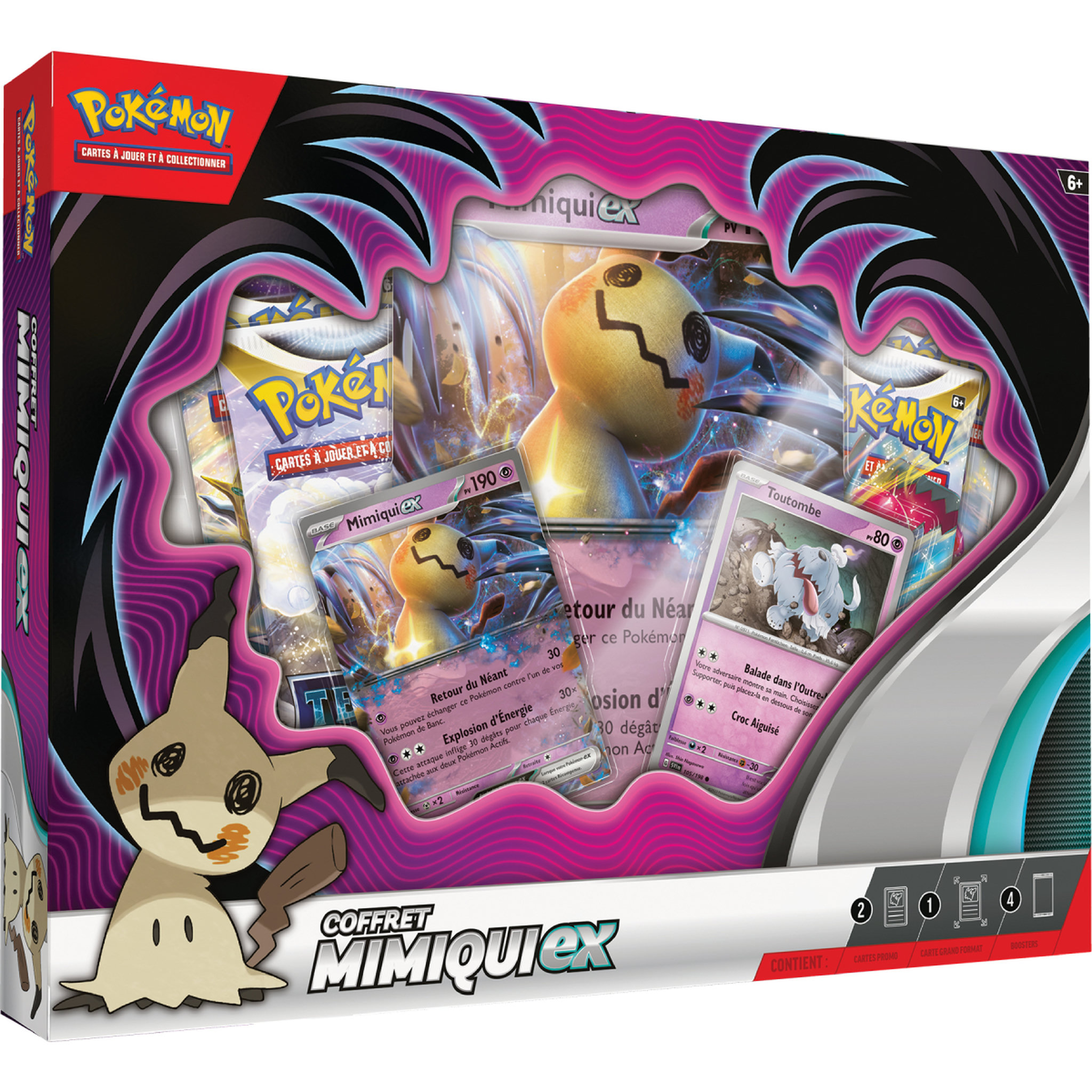 Voir la diapositive 2 : POKEMON Coffret Cartes Pokémon Mimiqui EX