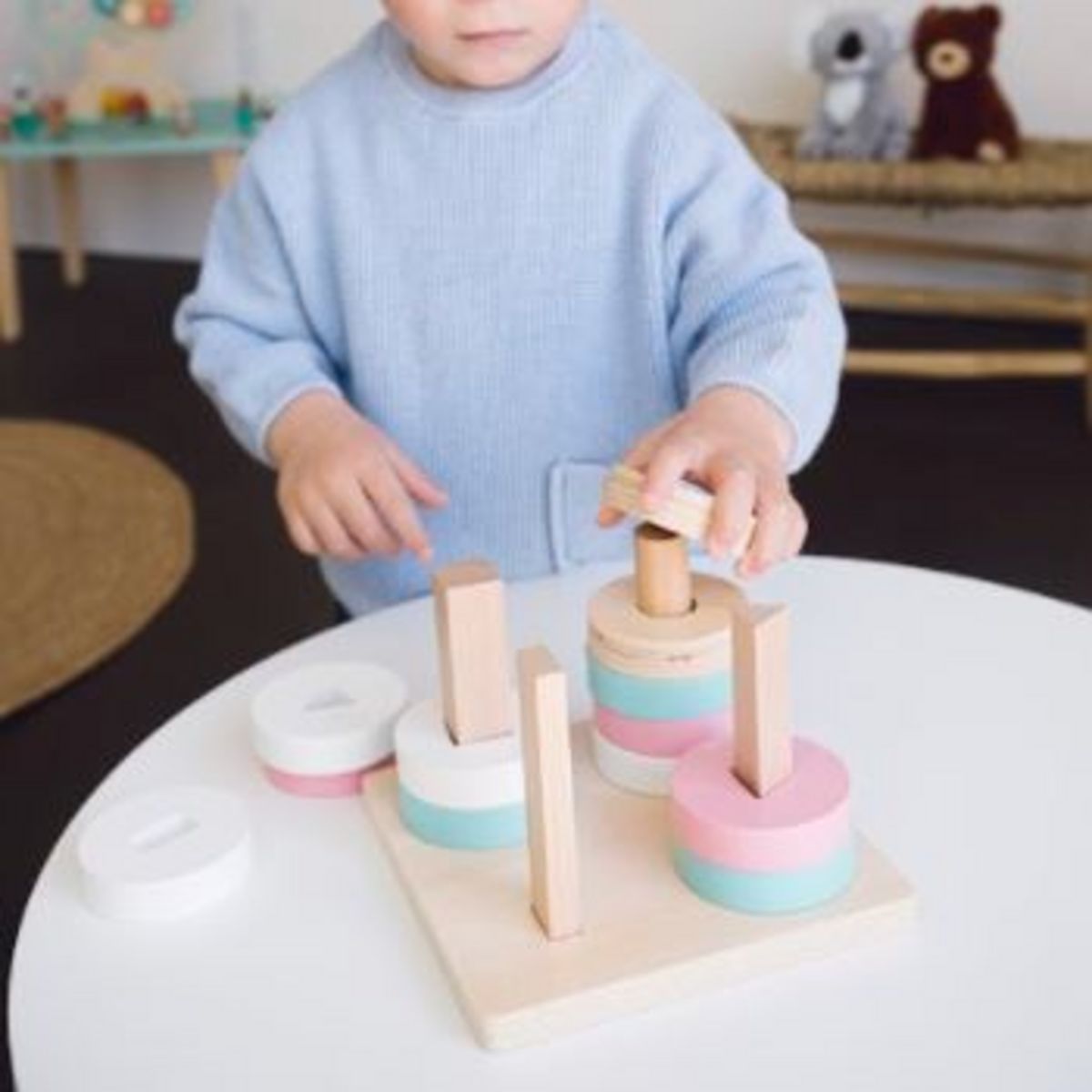 One Two Fun Mon jeu d'encastrement en bois Montessori