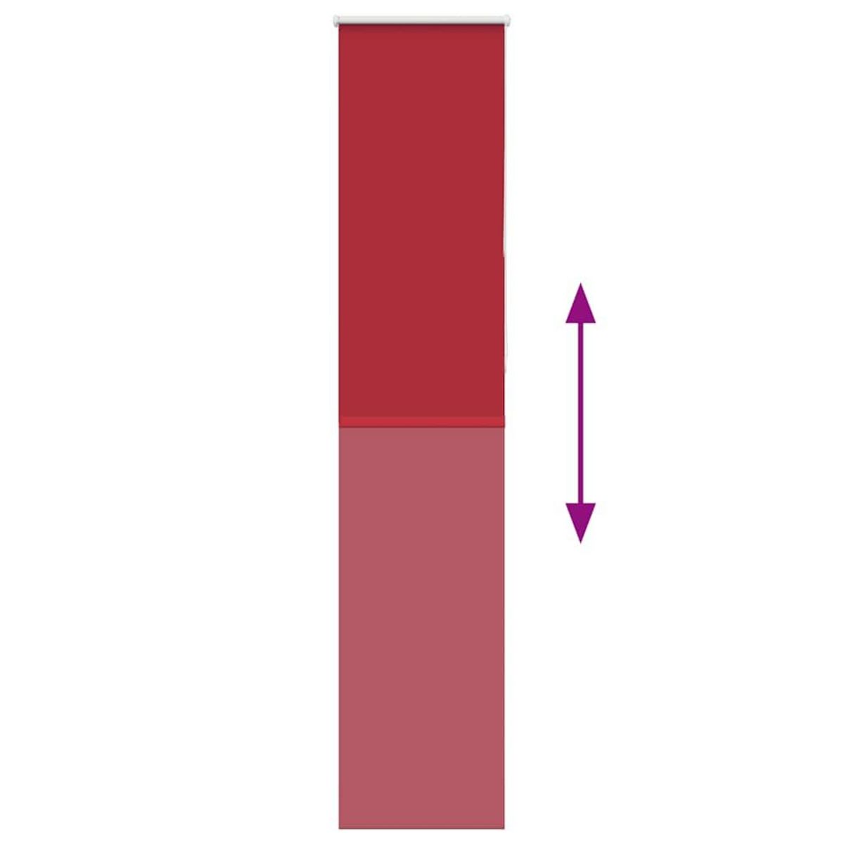 VIDAXL Store enrouleur occultant rouge largeur du tissu 45,7 cm