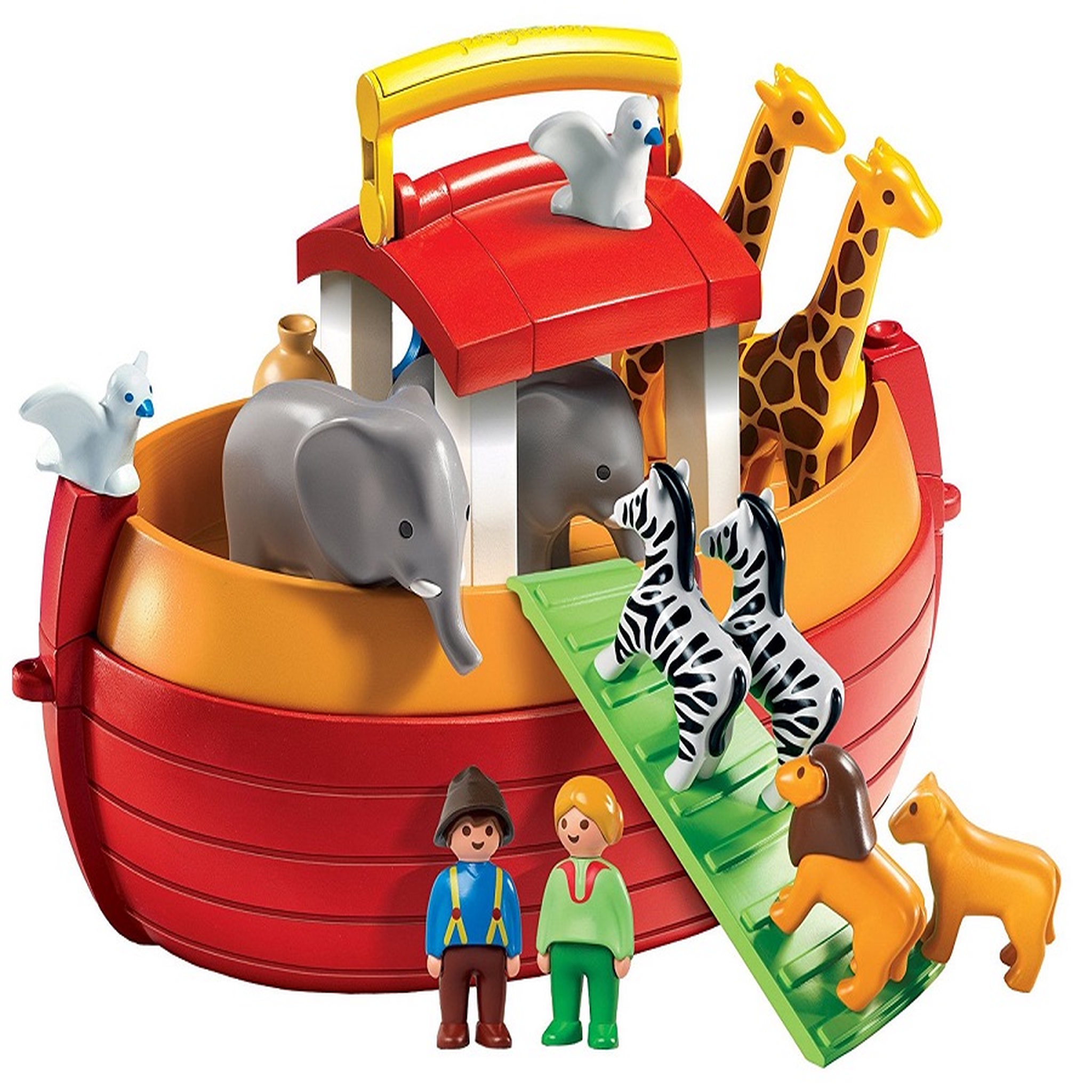 Voir la diapositive 2 : PLAYMOBIL 6765 - 1.2.3 - Arche de Noé Transportable