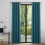 Voir la diapositive 1 : UNIVERS DECOR Lot de 2 Rideaux occultant 140 x 260 cm  Night  Turquoise - Bleu - 2 Panneaux occultant 140 x 260 cm