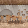 Voir la diapositive 2 : MAISON PAVANE Table et chaises de jardin 8 personnes, bois, résine tressée naturelle-Tunga