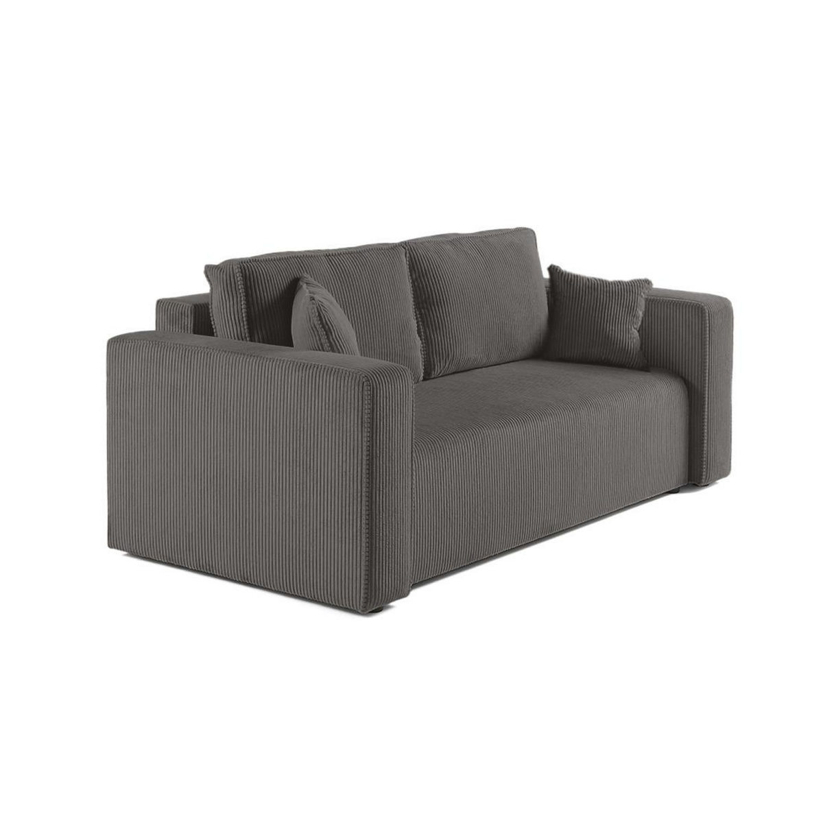 BEST MOBILIER Topaze - canapé droit 2 places - en velours côtelé