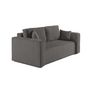 Voir la diapositive 3 : BEST MOBILIER Topaze - canapé droit 2 places - en velours côtelé