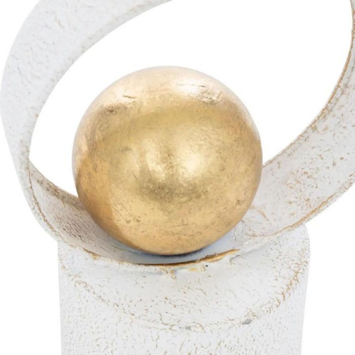 ATMOSPHERA Tour Déco Design en Métal  Rob  65cm Blanc